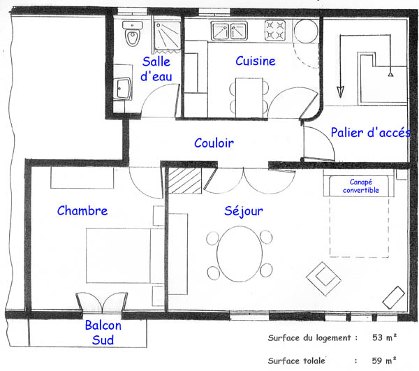 plan appartement meuble